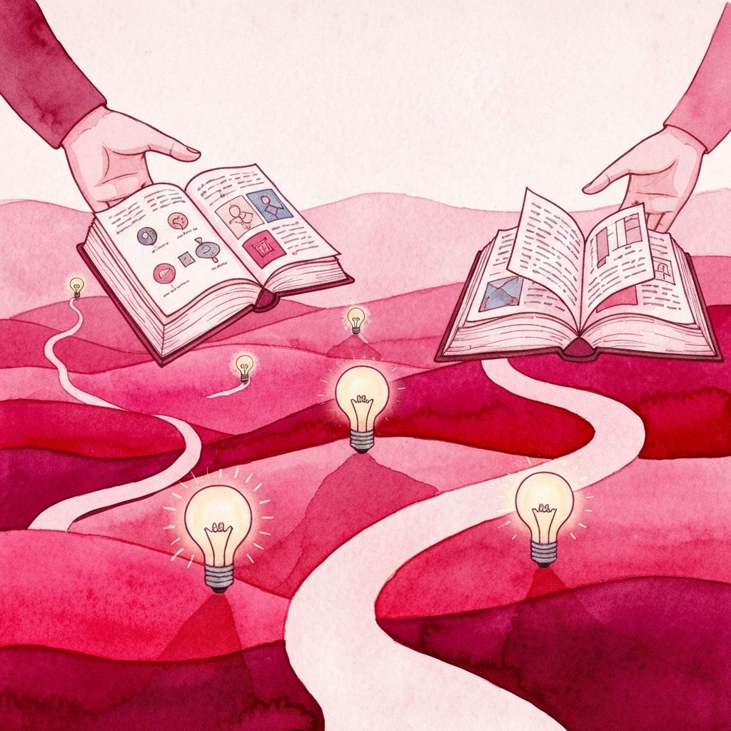 Watercolor illustration of learning and guidance