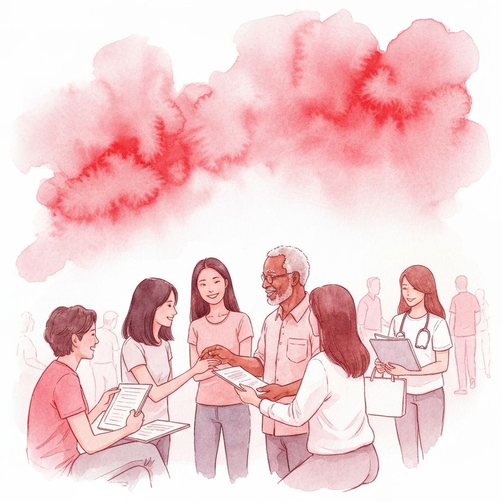 Watercolor illustration of nonprofit work and service delivery